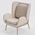 Minimalist Scandinavian Lounge Chair 3D model small image 1
