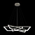 Inclined Square Designer Chandelier 3D model small image 1