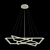 Inclined Square Designer Chandelier 3D model small image 2