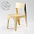Elegant Birch Plywood Chair 3D model small image 1