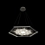 Radiant Patterns: Ultra-Clear Glass Chandelier 3D model small image 1