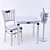 Polygonal Bistro Set: Modifiable Design 3D model small image 2