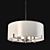 Elegant Palacio Pendant: Brushed Gold, Silk, Marble 3D model small image 1