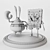 SpongeBob & Mr. Krabs Figures 3D model small image 2