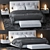 Minotti Andersen Bed Set 3D model small image 1