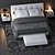 Minotti Andersen Bed Set 3D model small image 2