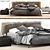 Elegant Minotti Tatlin Soft Bed 3D model small image 1