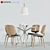 Modern Danish Design Set: Aarhus Chair, Billund Table 3D model small image 1