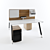 Dual Zone Office Table with Power Outlets 3D model small image 1