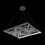 Radiant Patterns Ultra-Clear Glass Chandelier 3D model small image 1
