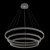 Modern LED Designer Chandelier 3D model small image 2