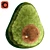 Plush Avocado Toy 3D model small image 1