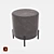 Metallic Ottoman Pouf: Contemporary Design 3D model small image 2