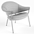 Elegant Murano Easy Chair 3D model small image 3