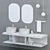 Aesthetic Bathroom Set with Decor 3D model small image 2