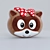 Adorable Bear Plush Toy 3D model small image 1