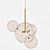 Sleek Glass Ball Pendant Chandelier 3D model small image 1