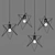 Minimalist Star Pendant Lights 3D model small image 3