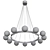 Stunning Stilnovo Italian Chandelier 3D model small image 3