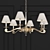 Elegant Myrna Chandelier: Gun Metal 3D model small image 1