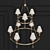 Elegant Classic Two-Tier Ring Chandelier 3D model small image 2