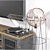 Industrial TV Stand: Wood and Metal Loft Style 3D model small image 2