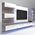 Modern TV Wall Unit 3D model small image 1