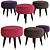 Luxe Audrey Stool: Covet Lounge 3D model small image 1