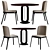 Sleek Milano Dining Table 3D model small image 1