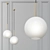 Title: Giopato & Coombes Bolle BLS Lamp - Modern White Glass Pendant 3D model small image 1