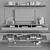 Modern TV Stand Set 024 3D model small image 3