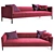 Luxury Paul Velvet Sofa by Molteni 3D model small image 1