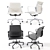 Sleek Eames Aluminum Management Chair 3D model small image 3