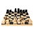 Bauhaus Chess Set: Modern Minimalism 3D model small image 1