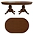 Elegant Threaded Dining Table 3D model small image 2