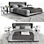 Elegant Alys Bed by B & B Italia 3D model small image 1