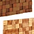 Wood Mosaic Kitchen Plants 3D model small image 3