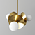 Triad Brass Chandelier: Exquisite Illumination 3D model small image 2