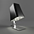 Sleek Steel Continental Table Lamp 3D model small image 1