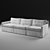 Luxurious Leather Arflex Cousy Sofa 3D model small image 3