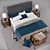 Modern Loft Bed 3680: Sleek Design, Spacious and Stylish 3D model small image 2