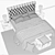 Modern Loft Bed 3680: Sleek Design, Spacious and Stylish 3D model small image 3