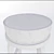 Sleek Spin Black Stool Cushion 3D model small image 3