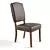 Elegant Pompon Upholstered Dining Chair 3D model small image 1