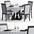 Elegant Oak Dining Set: Dantone Arizona + Coventry 3D model small image 1