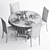 Elegant Oak Dining Set: Dantone Arizona + Coventry 3D model small image 2