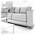 Contemporary Italian Poliform Sofa 3D model small image 3