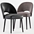 Graphite Grey Rory Dining Chairs - Set of 2 3D model small image 1