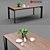 Modern Minimalist Lyon Dining Table 3D model small image 1