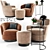 Luxury Minotti Jacques Armchair Set 3D model small image 1